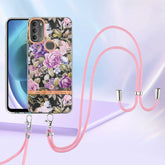 Funda de TPU con cordón para teléfono con diseño de flores, para Motorola Moto G200, para Nokia G20/G10, para Nokia G21/G11, para OnePlus N20 5G, para OPPO Realme 9 Pro+ 5G